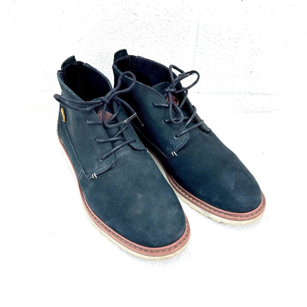 Reef Voyage Chukka Boot Men's Sz 10 Black Leather Casual Comfort